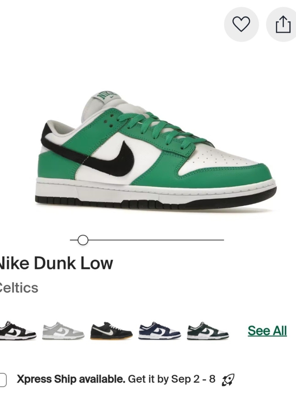 Nike Dunk Low "Celtics"  Men's Sneakers - White & Green
